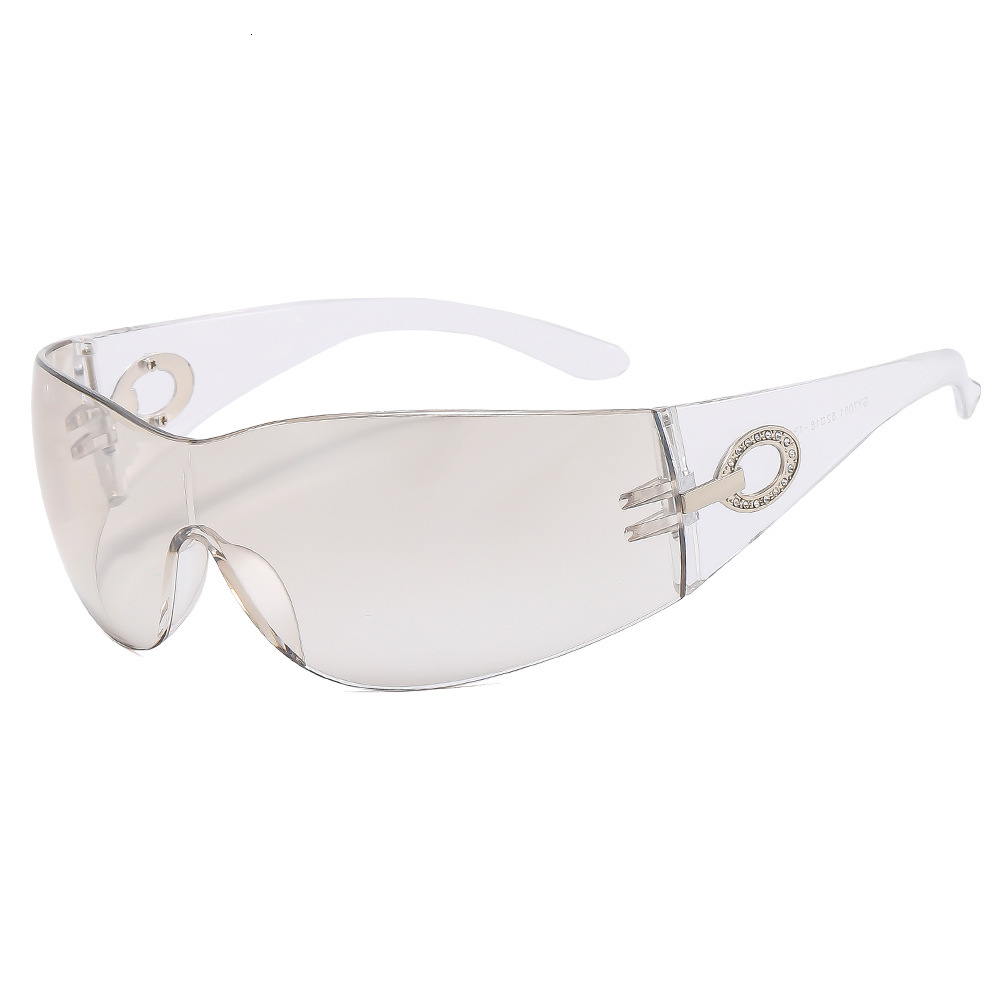 Designer's New Style One-piece Sunglasses European And American Cross-border Personalized Integrated Sunglasses Fashionable Wear Hot Girl Sunglas - view 6