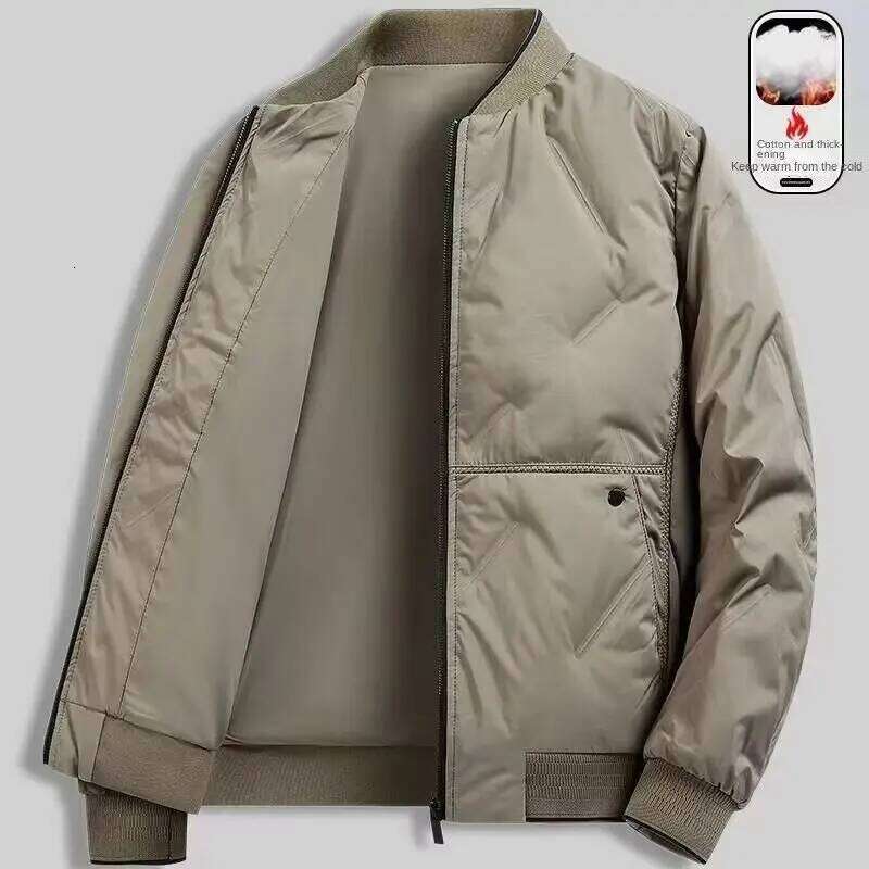 New autumn winter collar, men's fashionable and versatile outer warm cotton baseball jacket, J260626 - view 1