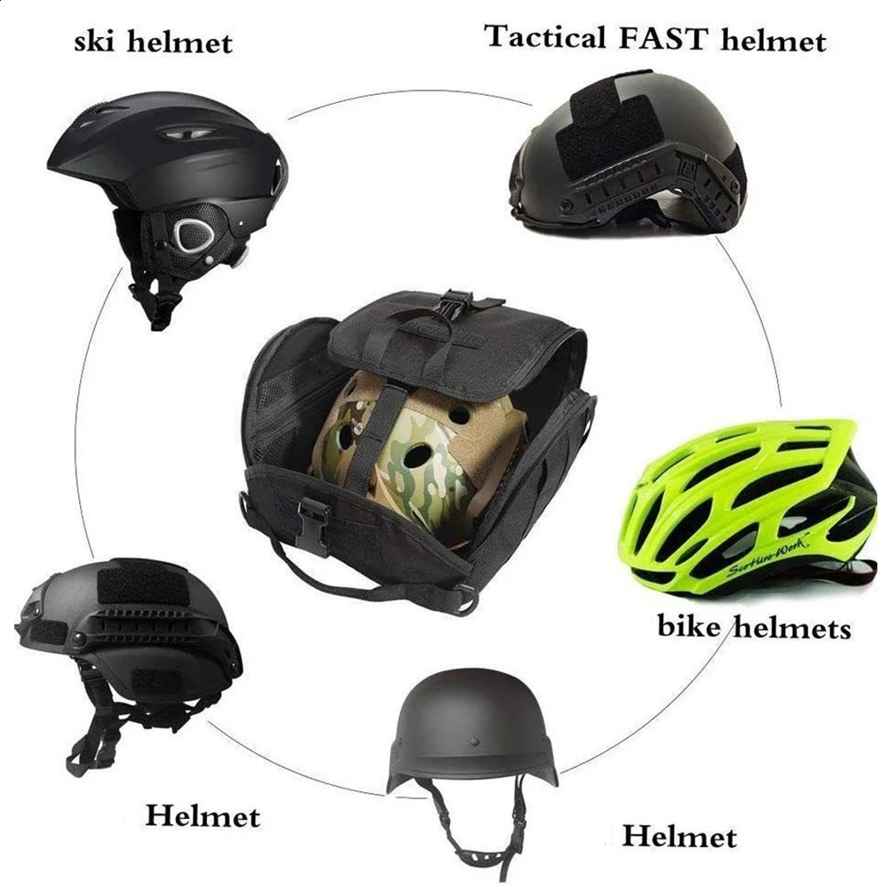 Tactical Fast Helmet Pack Helmet Storage Bag Outdoor Hiking Sports Motorcycle Cycling Carrying Pouch for Hunting Accessories 260626 - view 5