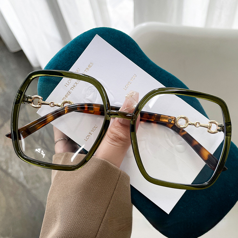 2026 Designer's New Polygonal Large Frame High-end Women's Anti Blue Light Glasses Luxurious High-end Women's Sunglasses Personalized T - view 6
