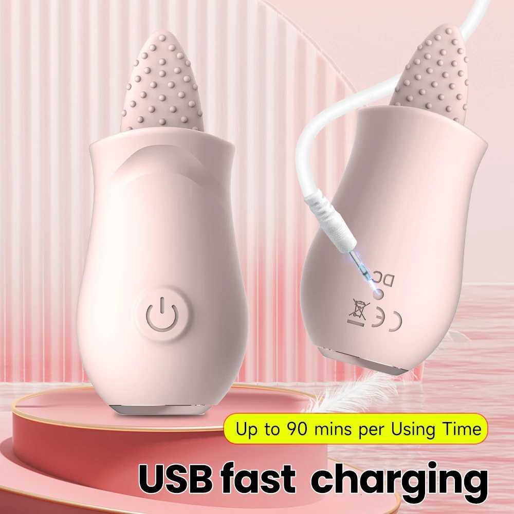Tongue Licking Vibrator 10 Clitoris Speeds Vibrating Rechargeable Nipple Massager Clitorid G Spot Stimulator Sex Toys for Women M260626 - view 4