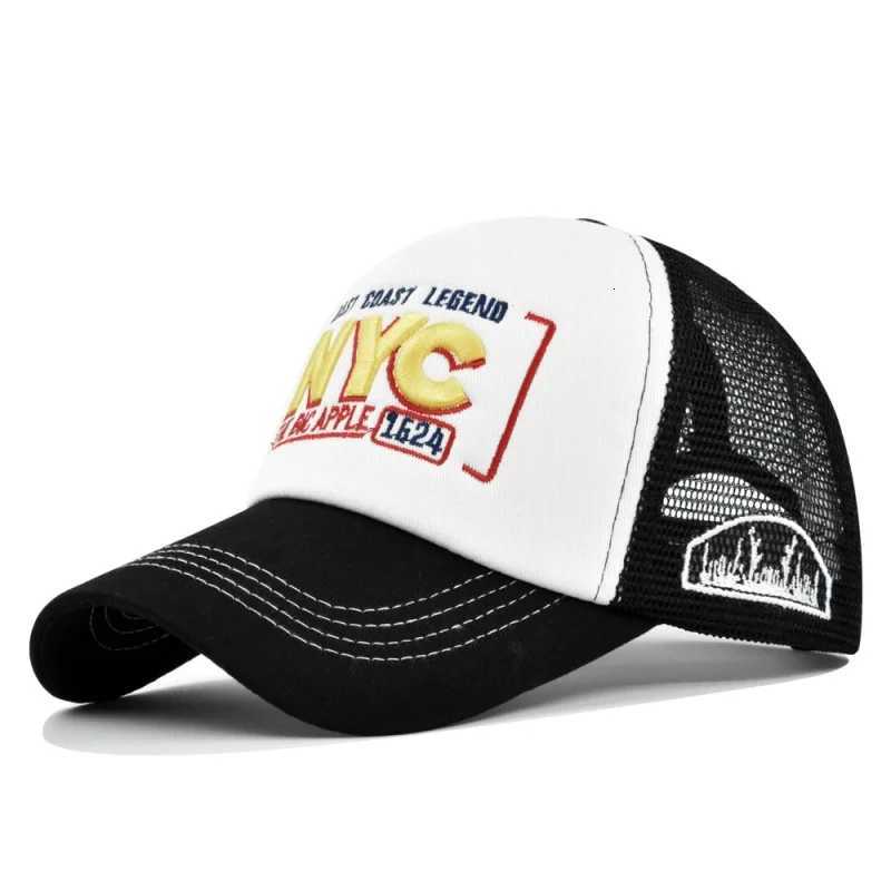 Men New Embroidery Style 3D Women Baseball NYC Mesh Breathable Sunshade SnapPatchwork Couples Travel Sun Visor Hats M260626 - view 5