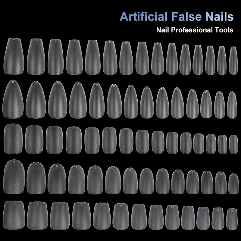 Kaniu 450pcs Soft Gel Nail Tips Fake Full Cover False Nail Tips Almond Oval Shape Nail Extenison Tips Soak Off Gel Nail Tools 260626 - view 7