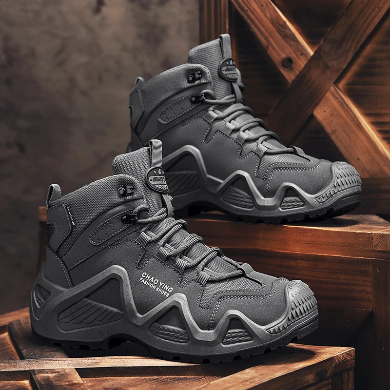 Men Tactical Boots Army Mens Military Desert Waterproof Work Safety Shoes Climbing Hiking Ankle Outdoor 260624 - view 3