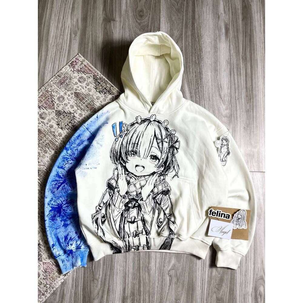 Hip Hop Cartoon Anime Printed Harajuku Pullover Hoodie Y2k Couple Casual Streetwear Women Cute Hooded Sweatshirt Men Clothing W260626