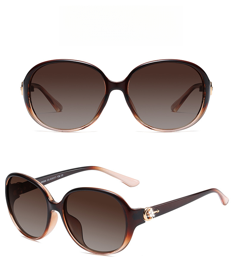 Ladies' Designer PC Full Frame Ladies' Luxury Polarized Small Frame Sunglasses Fashionable And Versatile Trend UV Resistant Sunglasses Elega - view 7