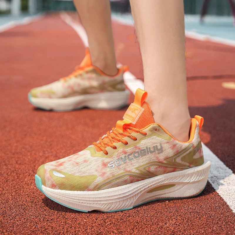 lightweight and breathable sneakers mesh running shoes ultralight popcorn carbon plate casual couple style 260626 - view 6