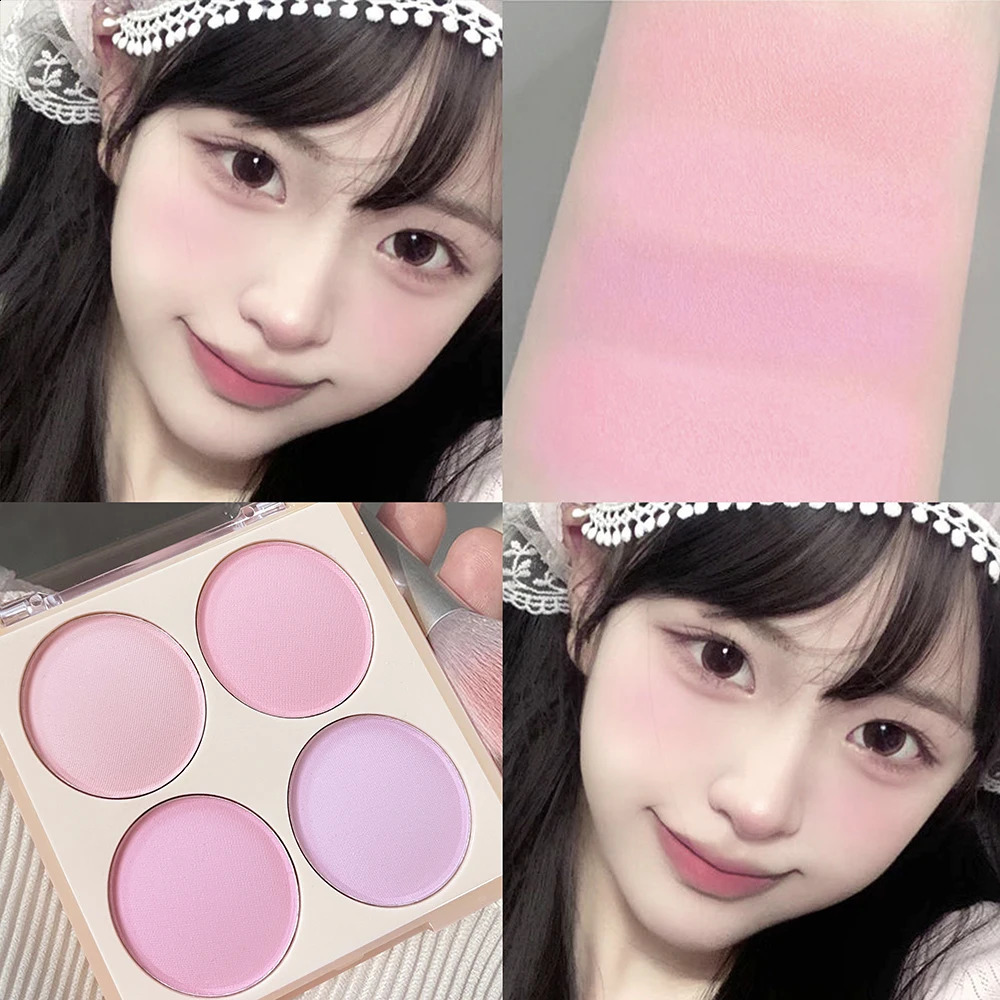 Vibrant Girl Ice Cream Four-Color Blush Brightening Natural Bare Makeup Effect Pigmented Matte Fine Texture 260625 - view 6