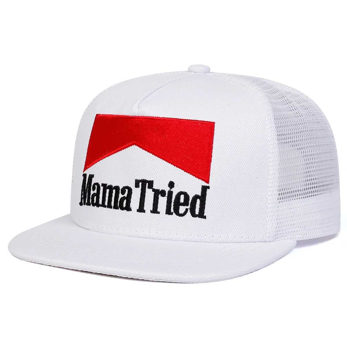 Embroidery Unisex MAMA Hip-hop TRIED Net Hats Spring Summer Outdoor Adjustable Casual Baseball Caps Trucker Caps Sunscreen Hat M260626 - view 5
