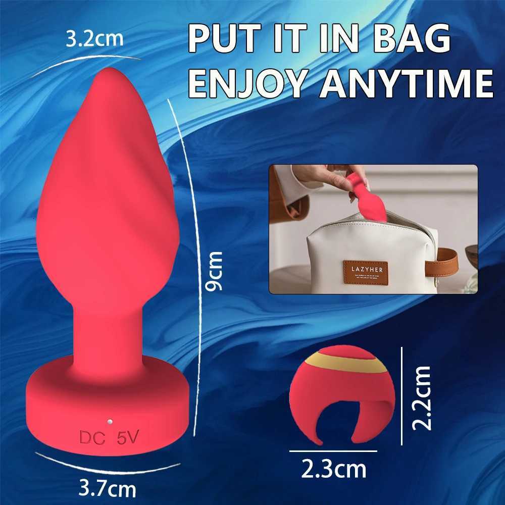 Vibrator Anal plug Portable LED Butt Plug 10 Vibration Ring Wireless Remote Prostate Massager Adult Sex Toys for Women Men Gay M260626 - view 5
