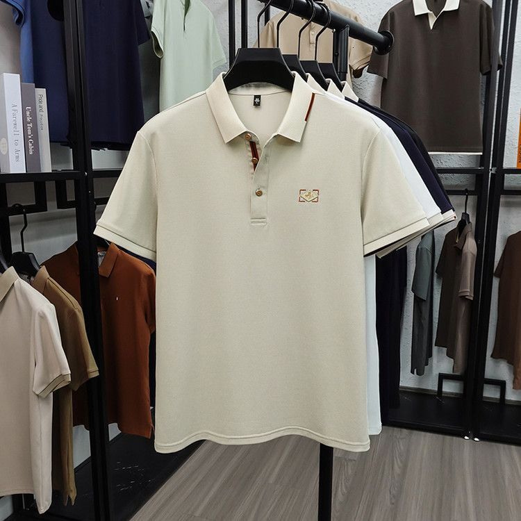 Summer Men's T-Shirt With A Turn-Down Collar, Short-Sleeve Top, Business Loose Casual Summer Breathable POLO Shirt - view 7