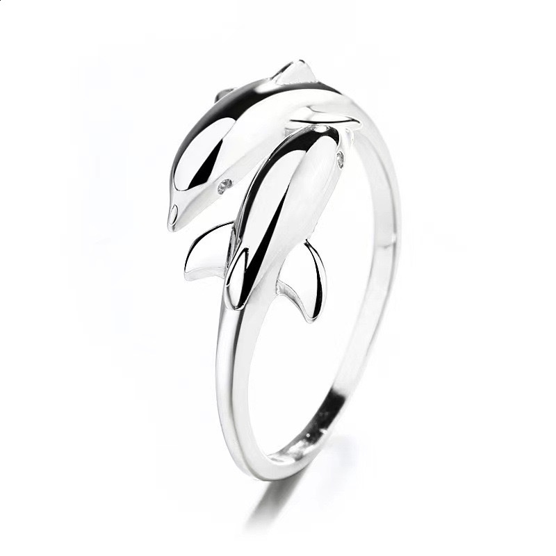 Arrivals Fashion Ladys Jewelry Animal Dolphin Bangle Statement Cuff Bracelets In Gold or Silver Color for Women Enagagement 240626