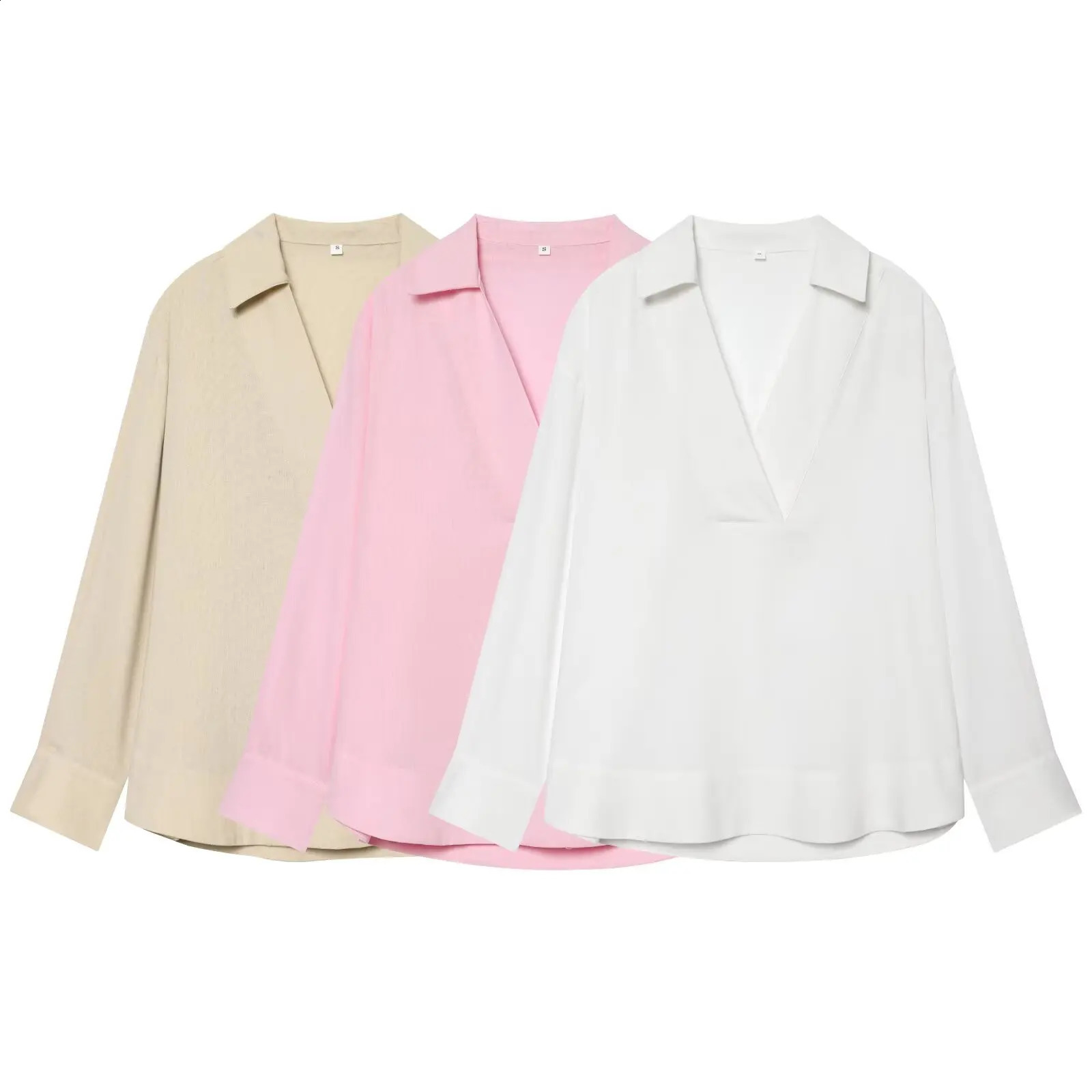 TFAFXY 2026 Summer Minimalist Women Shirt Fashion Chic Long Sleeve Casual Holiday Blouse 260626 - view 3