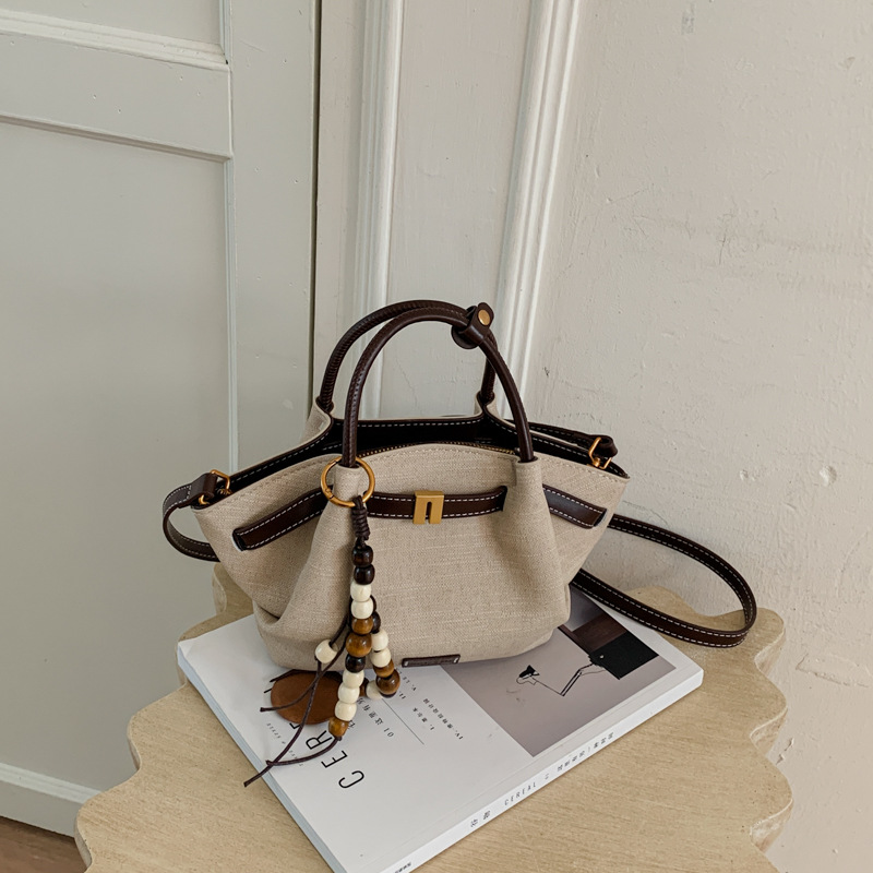 High-End Color Block Basket Bag, Casual Commuter Versatile Crossbody Purse, Fashion Trendy Bucket Handbag - view 1