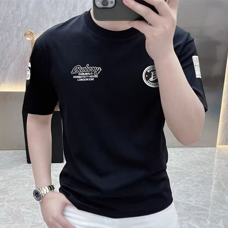 Trendy Brand 2026 Model Pure Cotton Short-Sleeve Men's Summer New Round-Neck Fashion Casual Versatile Slim-Fit T-Shirt Top - view 5