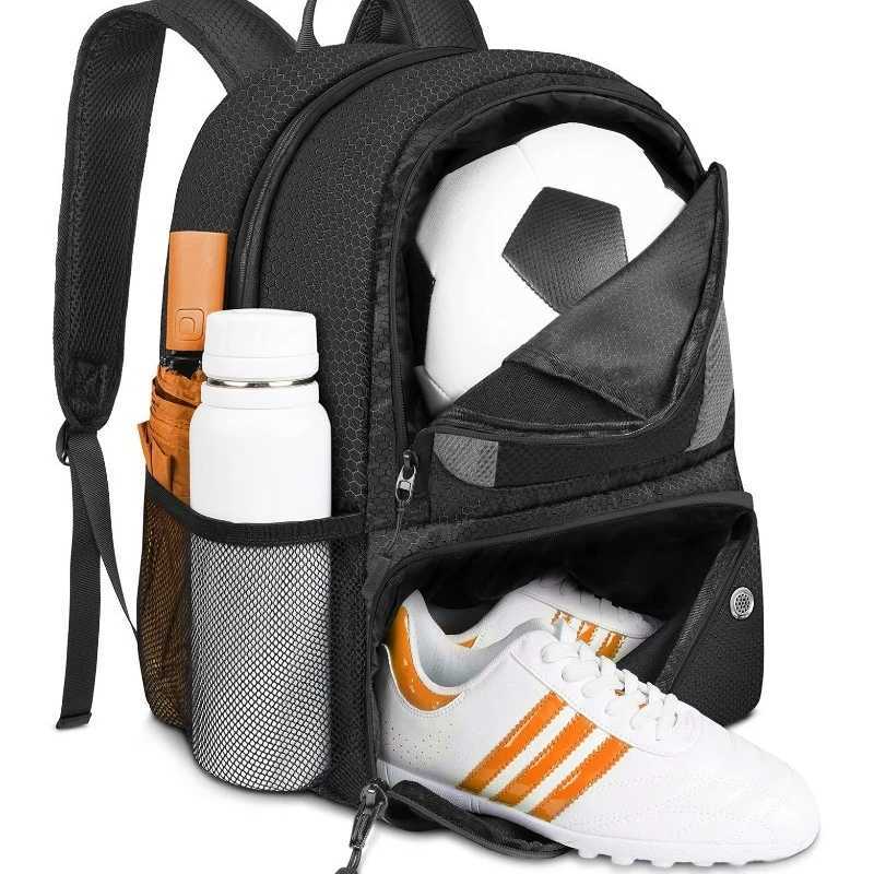soccer pattern Backpack bag soccer with ball stand sports equipment bag for basketball volleyball bag M260626 - view 4