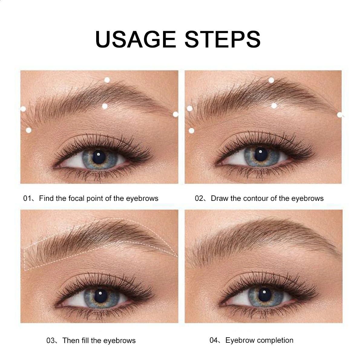 3-Color Brow Powder Set with Brush - Long-lasting color-resistant versatile contour makeup set for natural three-dimensional 260626 - view 5