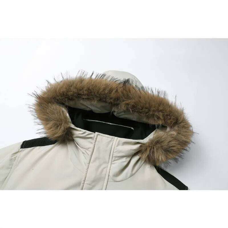 Outdoor Mountaineering Cotton-padded Fashionable and Casual Couple Down Jackets Men's Mid-length Thick Winter Workwear W260626 - view 7