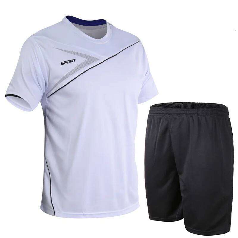 2025 New Short Sleeve Men's Leisure Sports Running Fitness T-shirt Shorts Set for Quick Drying 26Y0626 - view 6