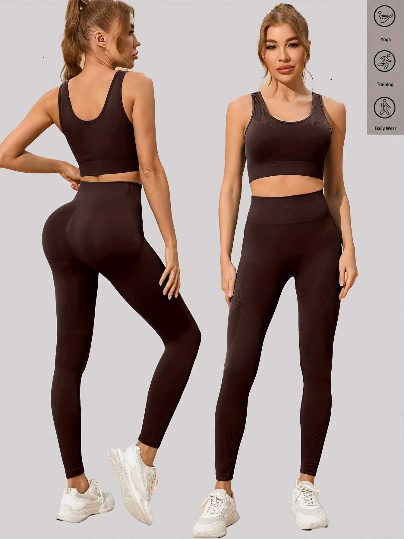 Set Seamless Workout Teal Green Women RacerSports Bra Butt Lifting High Waist Leggings 2Pcs Gym Yoga Pilates Outfits M260626 - view 7