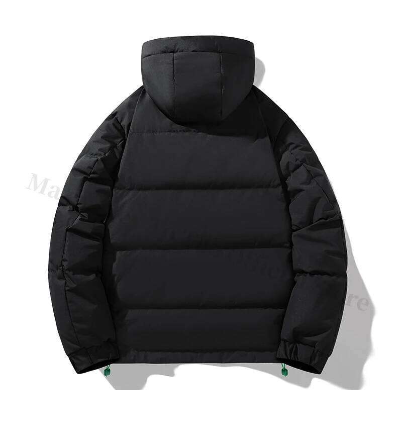 Men 2025 Trendy White Goose Down Thick Cold Proof Warm Hooded Pike Coat Outdoor Casual Winter Zipper Cotton Jacket J260626 - view 4