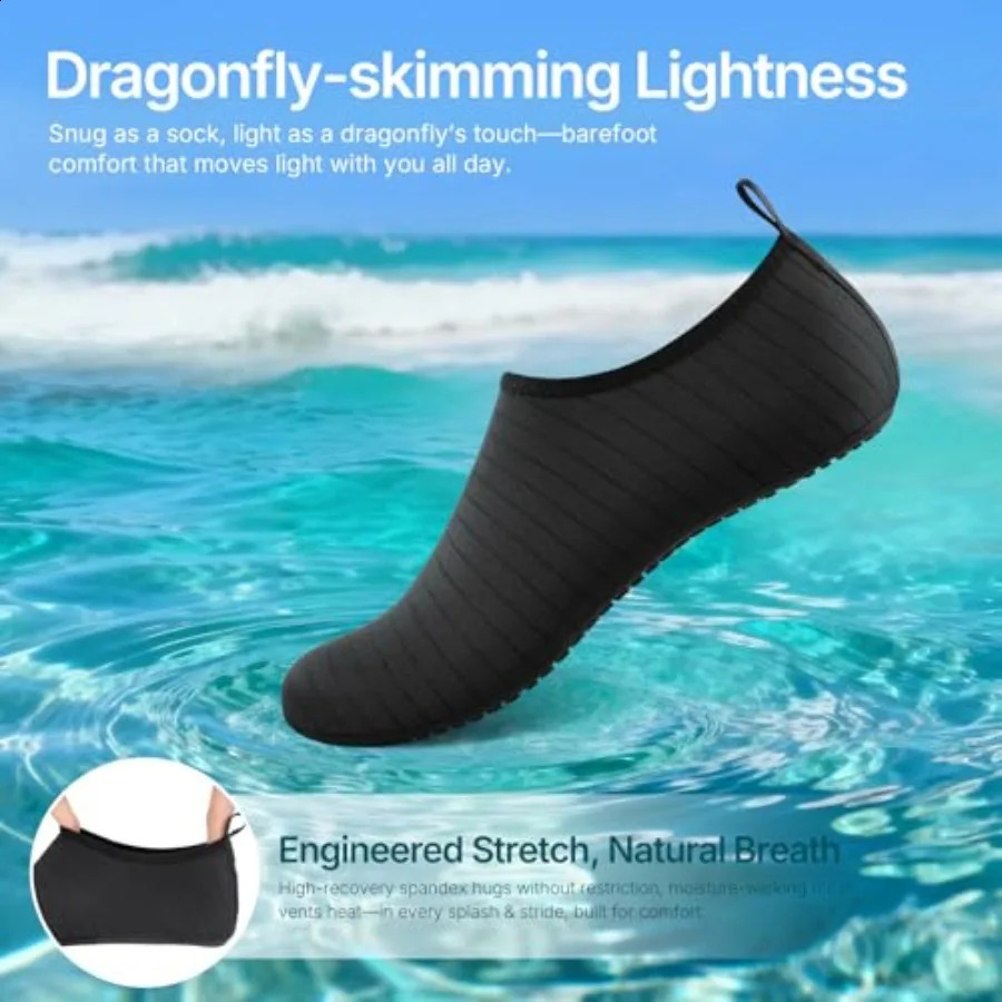 Tanamo Water Shoes for Women Men Swim Pool Beach Camping Cruise Vacation QuickDry Aqua Socks Barefoot Yoga Travel Accessor 260626 - view 4