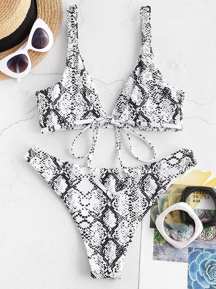 Sexy Snake Print Bikini Women Swimsuit Leopard Swimwear Woman 2026 Bikinis Sets Brazilian Female Bathing Suits Beach Wear 260625 - view 3