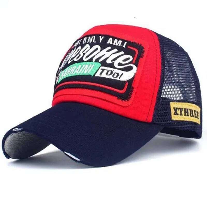 Spring And Summer New Embroidery Letter Awesome Women's Baseball Mesh Hat Men's Outdoor Sunscreen Cap W260626 - view 7