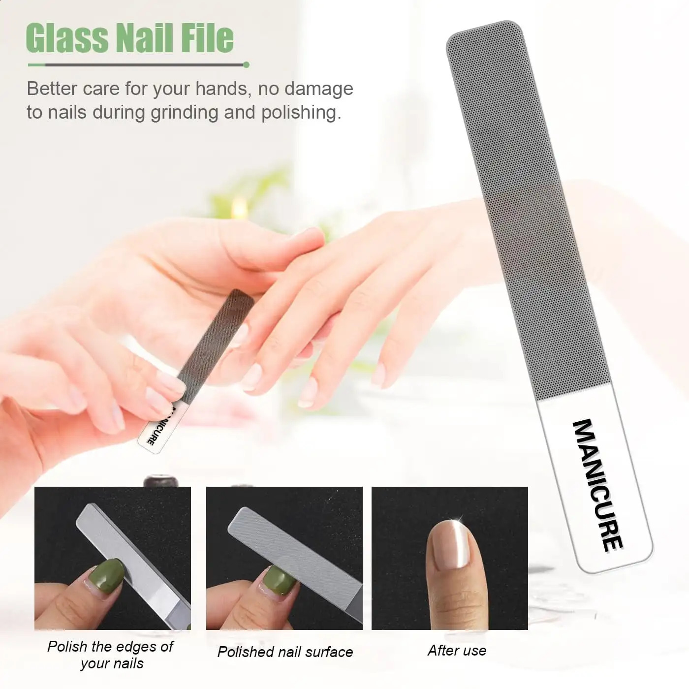 Green Cutics Nail Clippers Set 1 6PieceSt ainlessSt eelMa nicurePe dicureKi twi thTr avelCa nailCar ePer f ectGift forW ife G 260615 - view 7