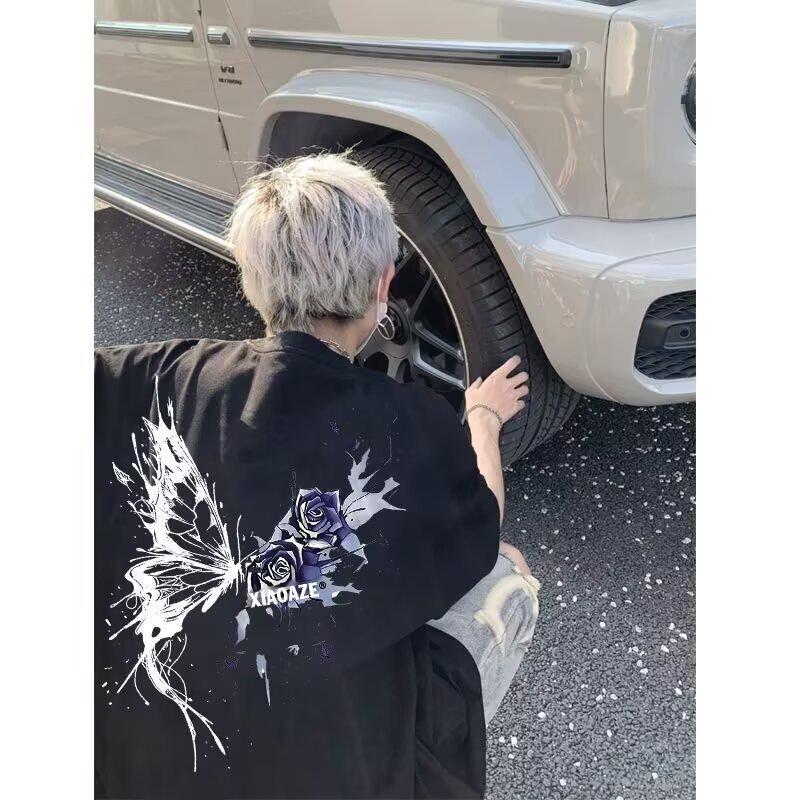 2026 Summer New Round Neck Short Sleeve T-Shirt For Men, Loose Fit, Korean Style, Casual, Versatile, Stylish Top - view 3