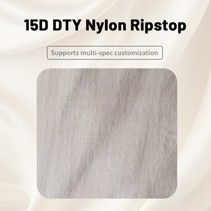15D low elasticity nylon grid lightweight and high elasticity nylon clothing fabric