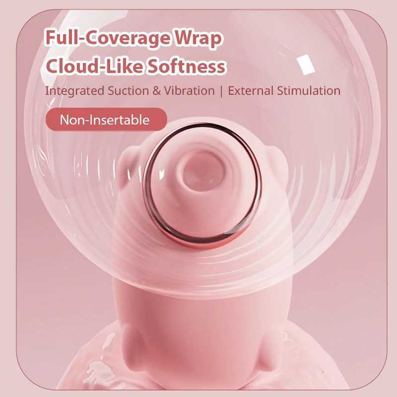 Suction Vibrator USB Rechargeable Cute Silicone Remote Control Powerful Shock Clit Massager Adult Sex Toys 18 M260626 - view 6