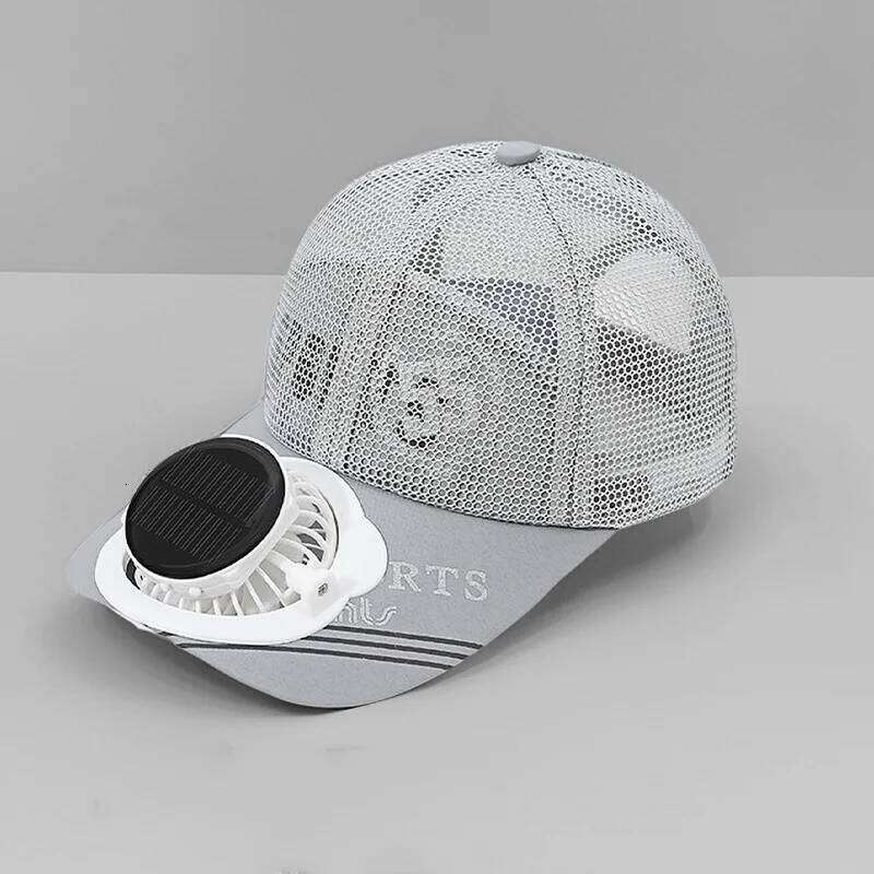 Solar Powered Charge Fan Baseball Adults Summer Outdoor Camping Fishing Sun Shading Duck Tongue Mesh Cap Father's Day Gifts W260626 - view 6