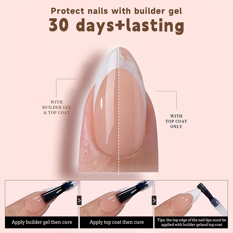 150Pcs/Box Acrylic Press on Nails Full Cover Fake False Tips Soft Gel Extension T-shaped Oval Capsule Almond Sculpted Salon DIY 260626 - view 6