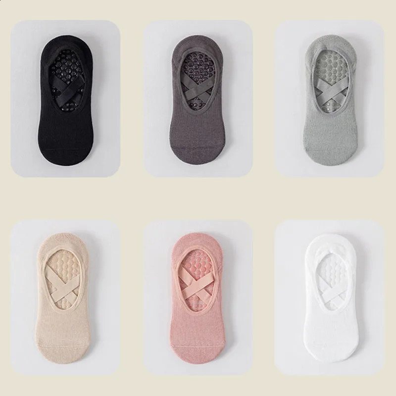 Yoga Pivot Barre Socks Women Cotton Terry Silicone Non-slip Grip Pilates Sock 260626 - view 3