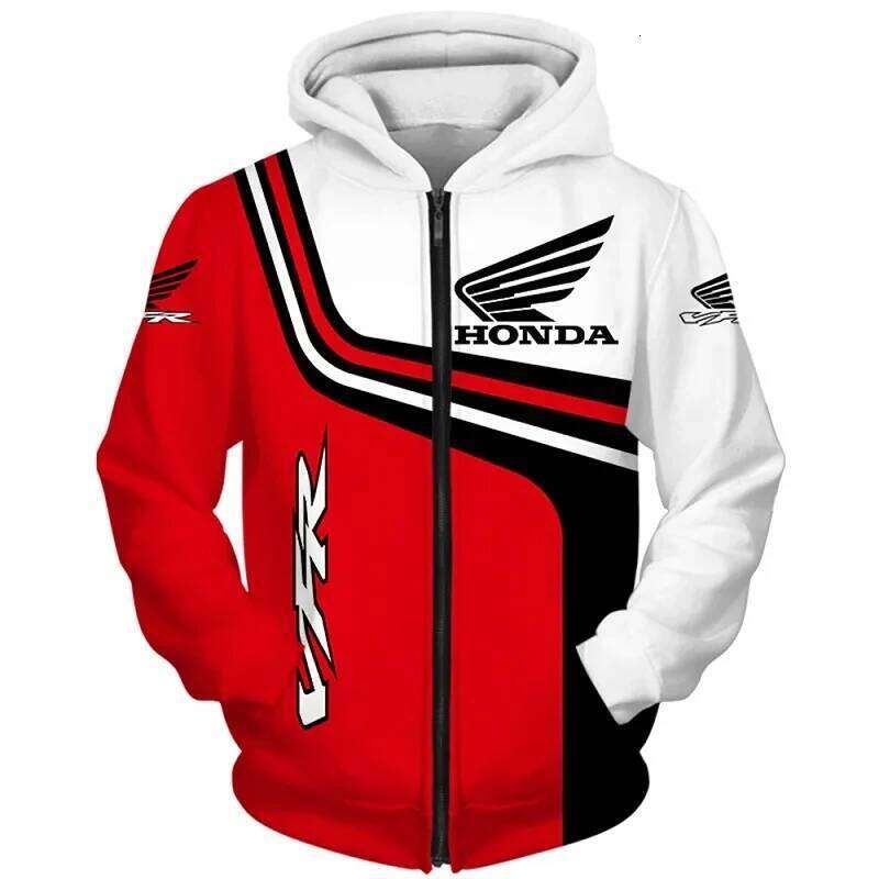 2026 New Fashionable Honda Logo Spring and Autumn Coat 3D Printed Trendy Casual Street Men's Loose Zipper Fashion Hoodie W260626 - view 4