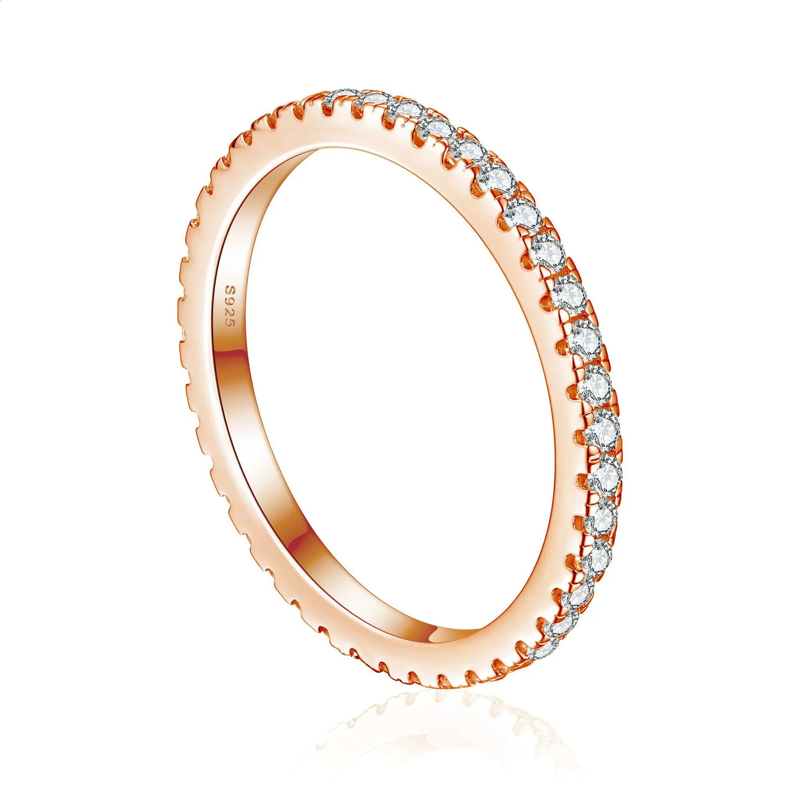D VVS1 Full 925 Sterling Silver Ring Classics for Women Wedding Jewelry Engagement Diamond Fashion Gifts 260625 - view 6