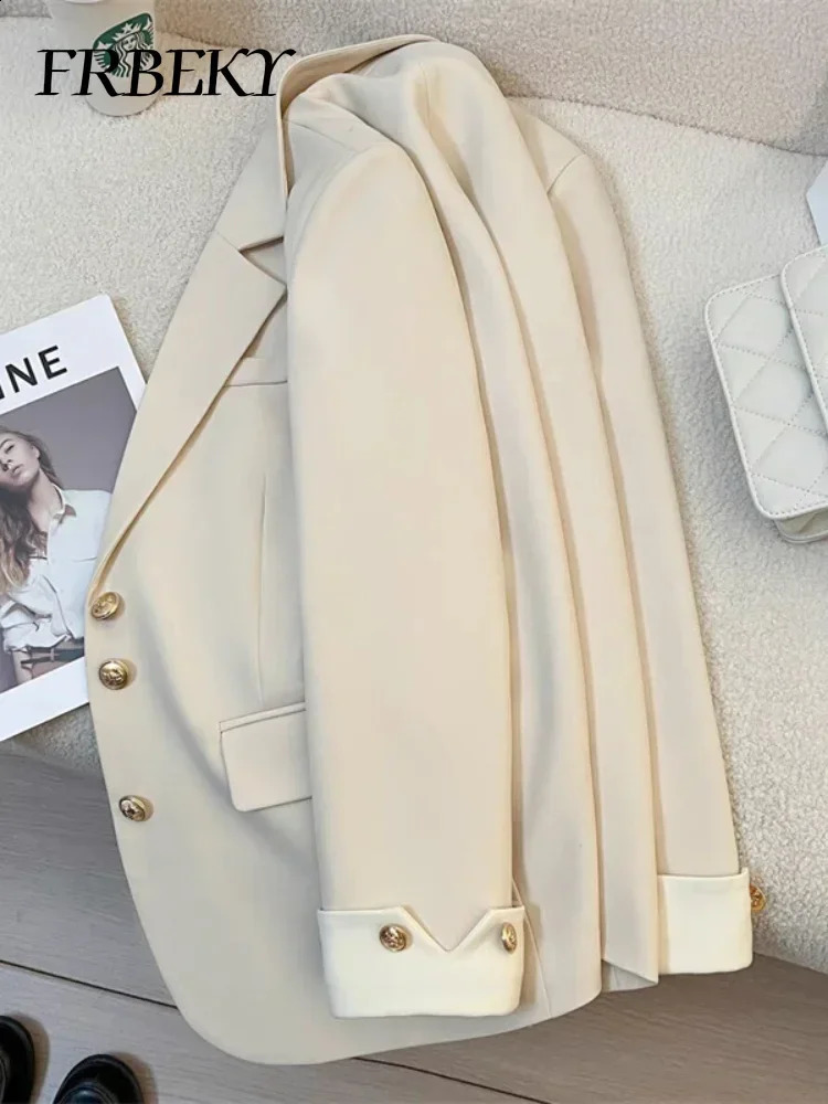 Blazer Woman Korean Fashion Spring Autumn Solid Color Suit Jacket Leisure Temperament Senior Sense of Ladies Streetwear 260626 - view 3