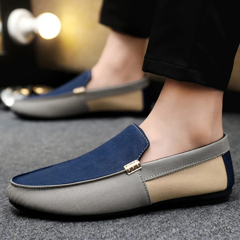 Fashion spring summer mens casual single shoes breathable one foot lazy driving large 260626 - view 4