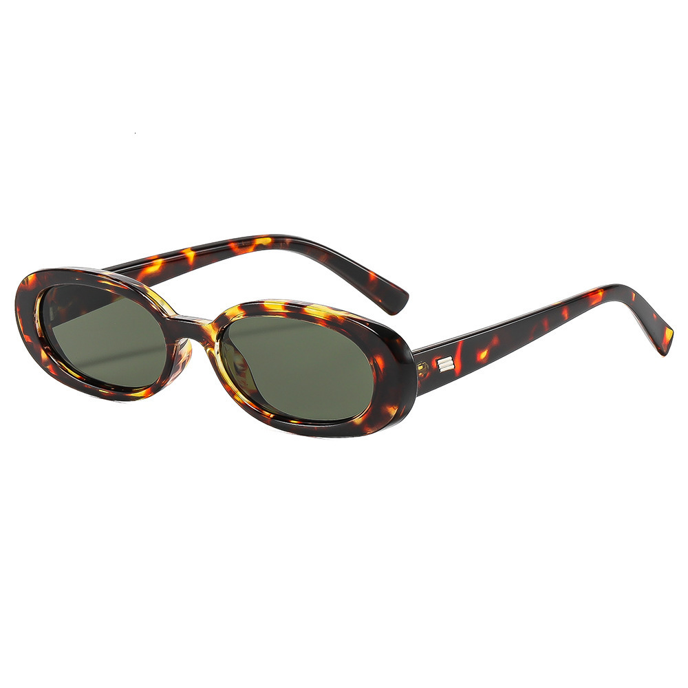 Popular Korean-Style Fashion Oval Sunglasses, Trendy Small-Frame From Instagram, European And American Style, Influencer Street Style Sunglasses - view 5