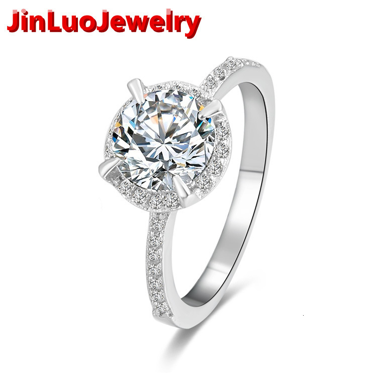Dainty Diamond Jewelry 15Carats Moissanite Engagement Rings With Certificate 925 Sterling Silver Rings