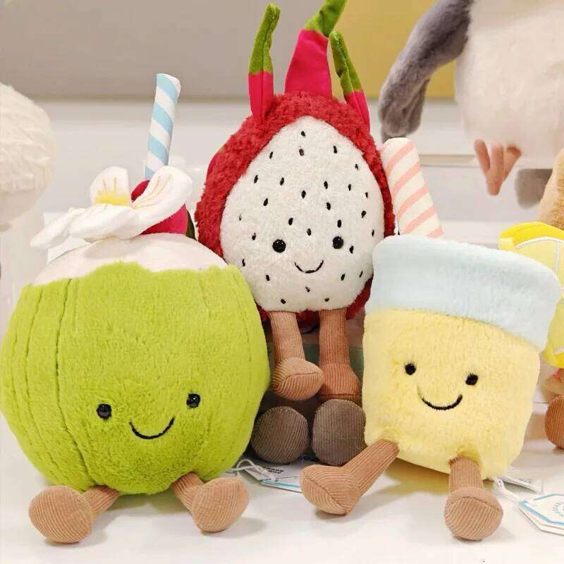 2026 Simulated Stuffed Fruit And Vegetable Soft Cute Cartoon Plush Toys Lemon Pumpkin For Baby Kids Appease Soother Toy Gifts 26Y0626 - view 6