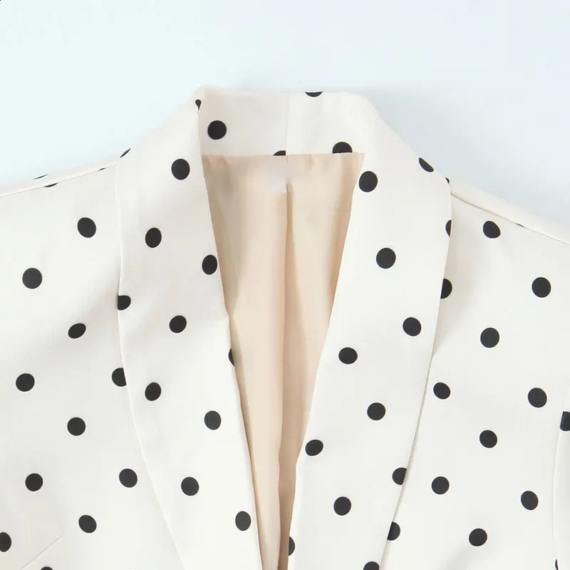 NLZGMSJ 2026 Spring Chic Women Blazer Polka Dot Single Breasted Long Sleeve Fashion Office Lady Blazers 260625 - view 4