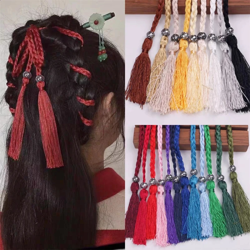 Handmade Braided Waist Belts Chinese Style Tassel Thin Belt Colorful Female Knot Decorated Waistband Rope Hair Accessories 260625