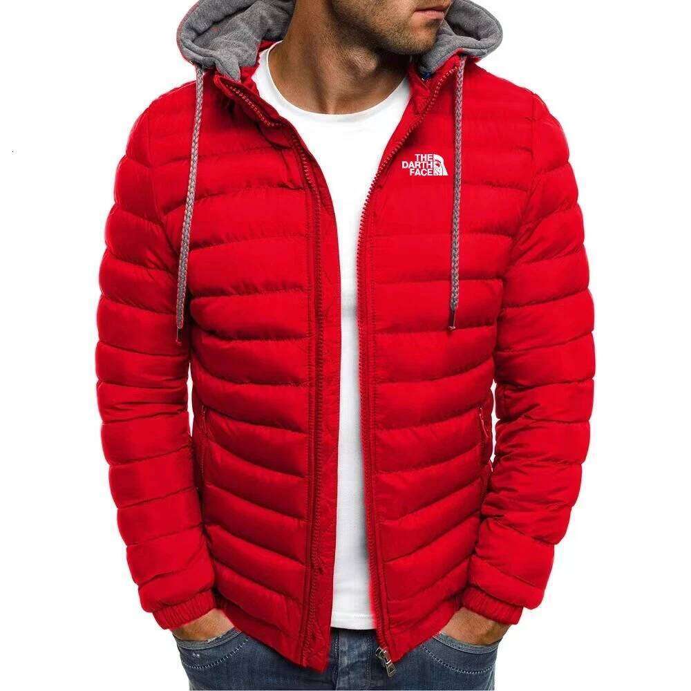 2024 casual outdoor winter men's warm zipper street business travel slim fit fashionable hooded jacket J260626 - view 3