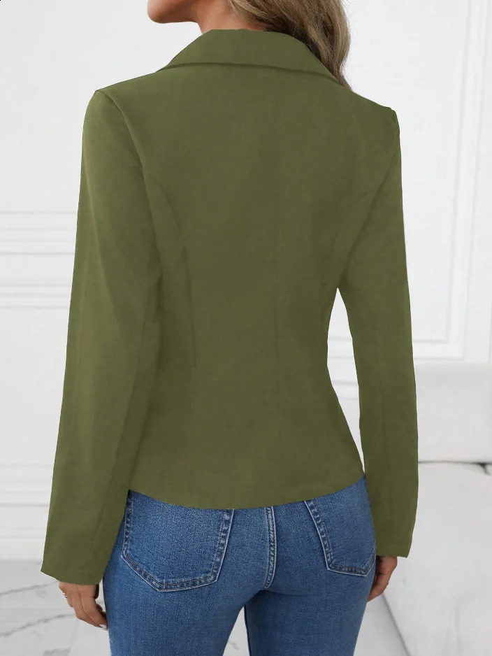 Womens highend solidcolor blazerstyle mini suit for women fashionable crossborder clothing 260625 - view 5