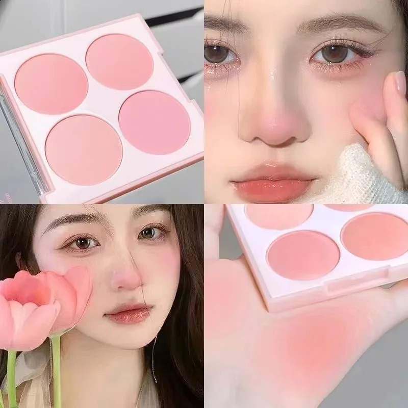 Vibrant Girl Ice Cream Four-Color Blush Brightening Natural Bare Makeup Effect Pigmented Matte Fine Texture 260625 - view 3