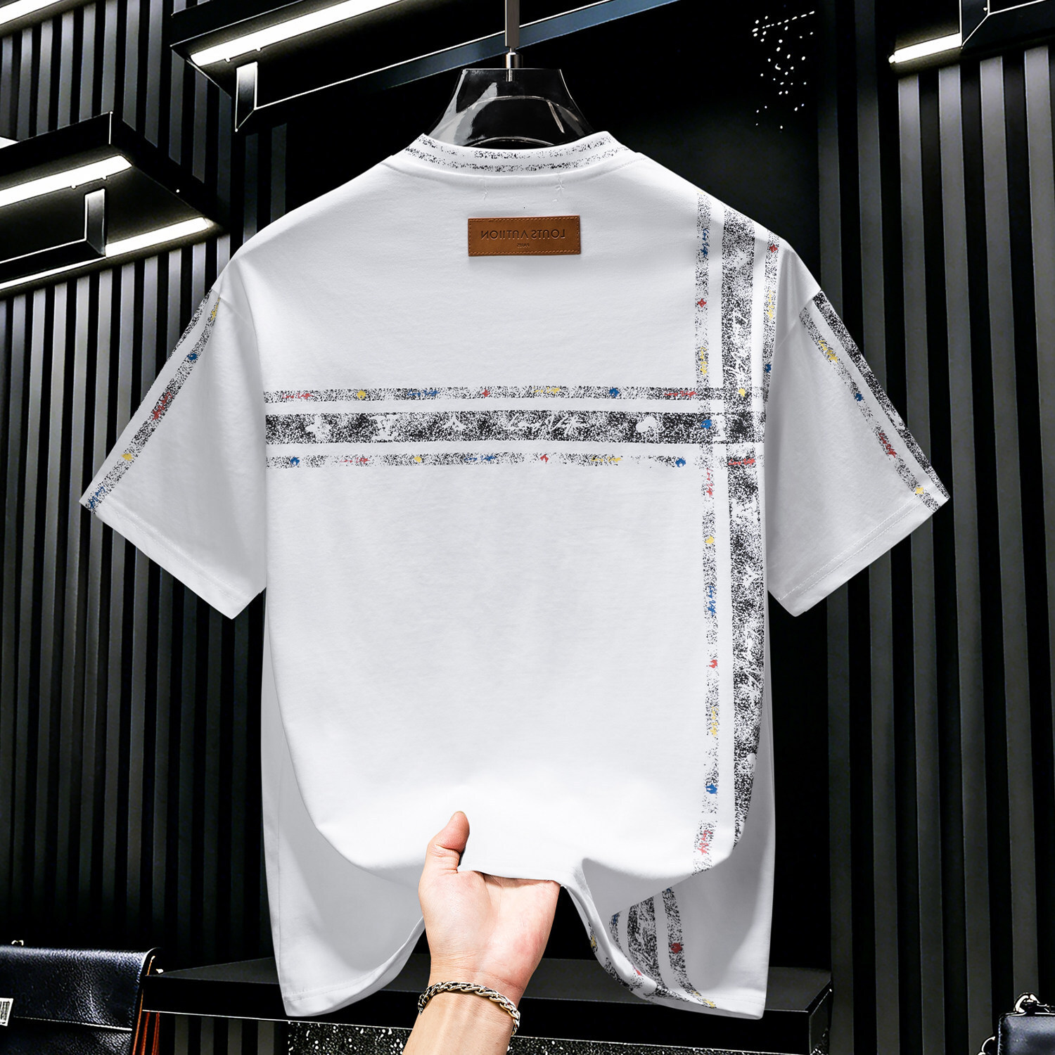 Men's High-End Trendy Brand Embroidered Short-Sleeve T-Shirt, New Summer Fashion Round-Neck Half-Sleeve Top - view 4