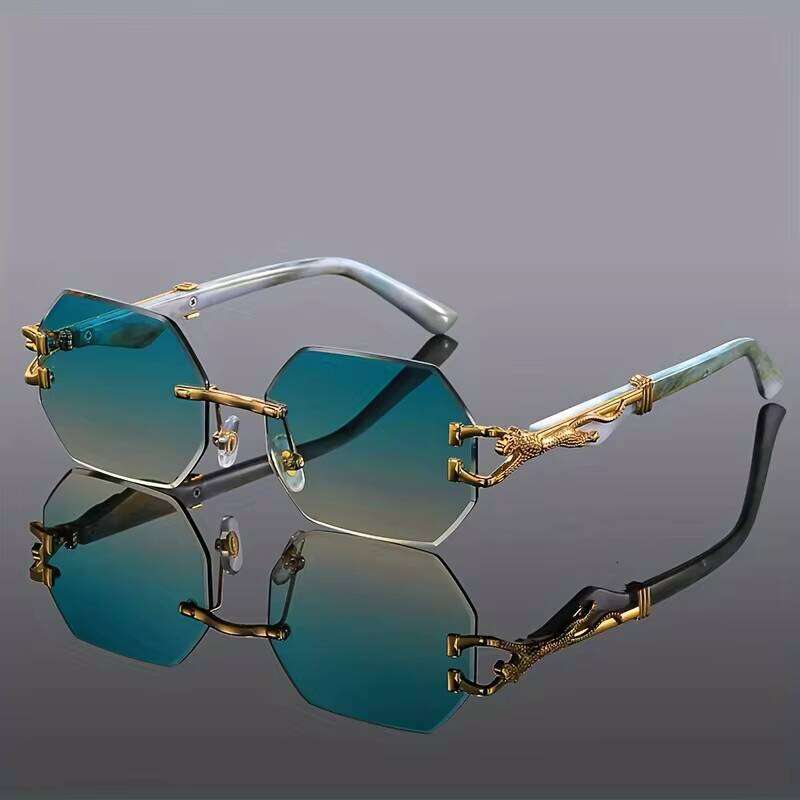 2025 Geometric Leopard Print Sport For Women, Lightweight & Durable Composite Frame, Trendy Streetwear Glasses 26Y0626