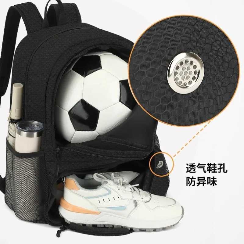 soccer pattern Backpack bag soccer with ball stand sports equipment bag for basketball volleyball bag M260626 - view 6